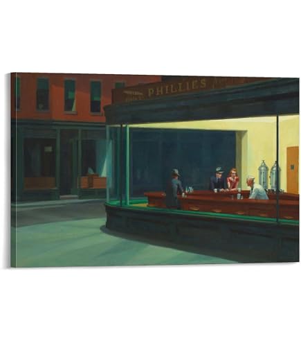 Amazon | ポスター エドワード ホッパー ナイトホークス 【Nighthawks